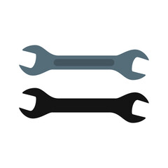 Wrench tool icon illustration isolated vector sign symbol in white background.