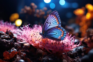Magic butterfly on lively adventure., generative IA