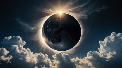 Solar eclipse - obrazy, fototapety, plakaty