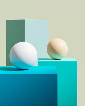 Geometr&iacute;a Minimalista - Render 3D 