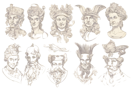 vector elements set A face - Powered by Adobe