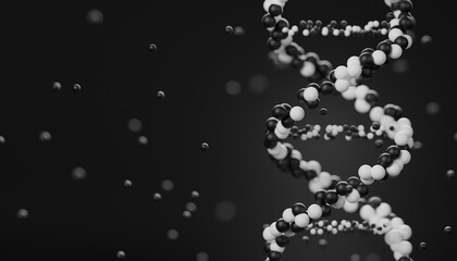 DNA structure genetic biotechnology, 3d rendering