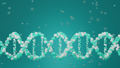 DNA structure genetic biotechnology, 3d rendering