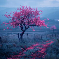 美しい夜の桜の写真