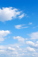 Naklejka na ściany i meble Boundless Azure: An Expanse of Clear Blue Sky Merging with the Horizon