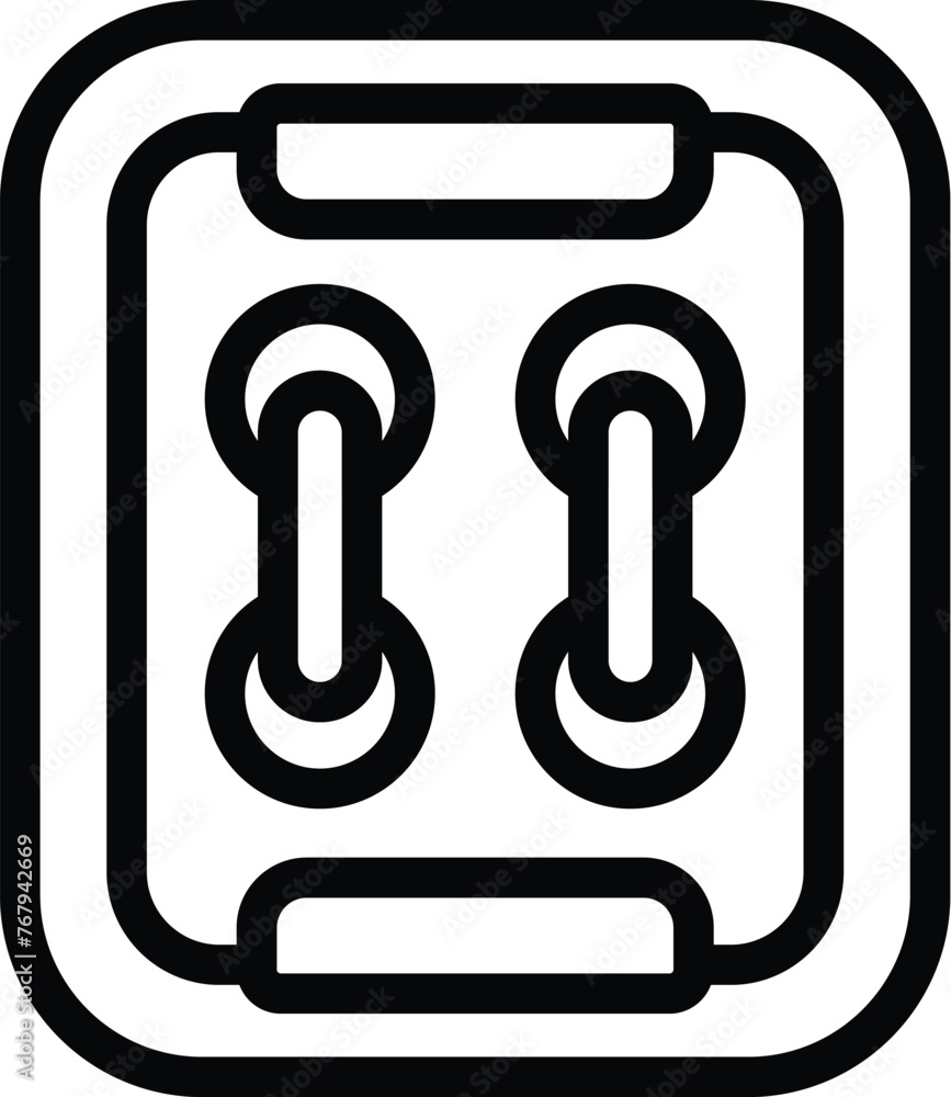 Poster buttonhole icon outline vector. tailoring needlecraft. fastening clothes buttons