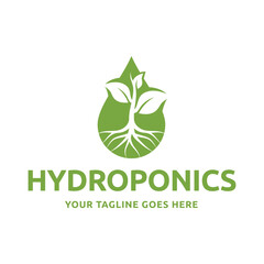 hydroponics logo vector illustration design isolated on white background