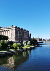 Fototapeta na wymiar Parliament House building in Stockholm, Sweden on a sunny day