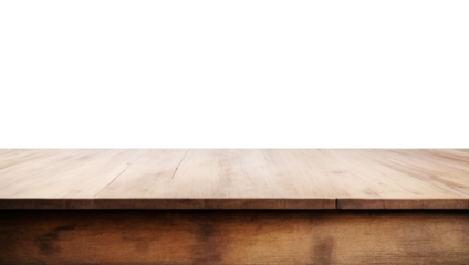 wooden table top Brown, wood, empty wooden table top, wooden, desk displaying products, light, wooden desk top,The background is transparent.