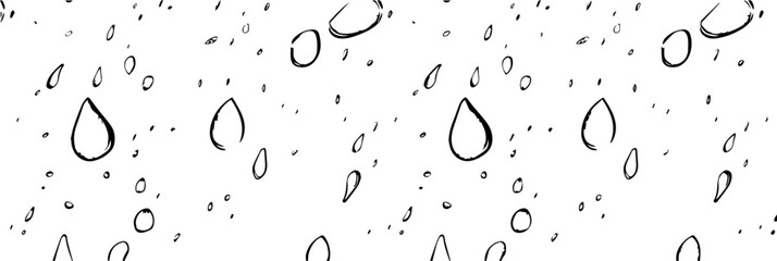 water droplets pattern black vector - obrazy, fototapety, plakaty