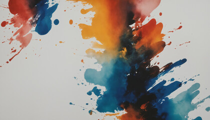 Closeup of colorful paint brush strokes background 