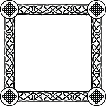 Square Celtic Border Frame - Diamond Knot