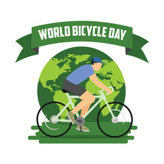 world bicycle day vector illustration design