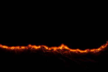 burning paper, glowing edge of paper