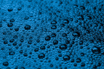 blue foam bubbles, abstract image for background or texture