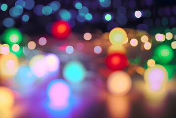 Decorated canopy with colorful lights