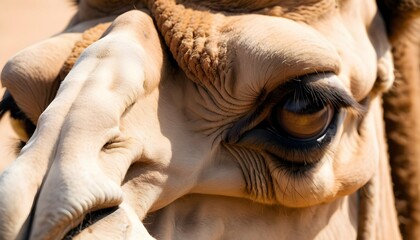 A Close Up Of A Camels Nostrils Flaring