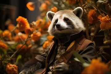 Panda teaches friendship to forest animals., generative IA