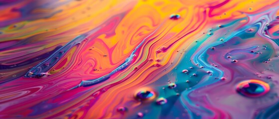 Colorful liquid waves