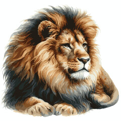 Lion Artwork painting , Lion Illustration painting watercolor