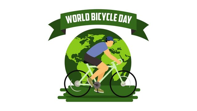 world bicycle day animation video bicycle day video animated