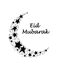 Obraz premium EID MUBARAK coloring book page for kids or all