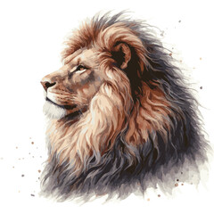 Lion Artwork painting , Lion Illustration painting watercolor