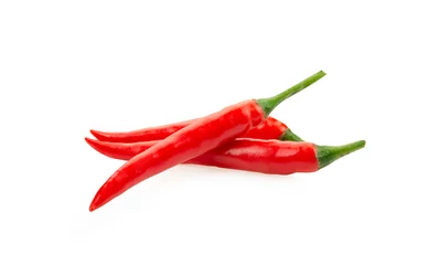 Fotobehang  red pepper on white background © dasuwan