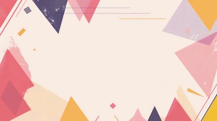 A modern blend of pastel triangles and dynamic lines for a contemporary abstract backdrop.
