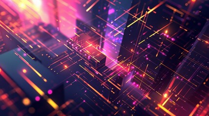 Fototapeta premium Abstract futuristic background with glowing light effect