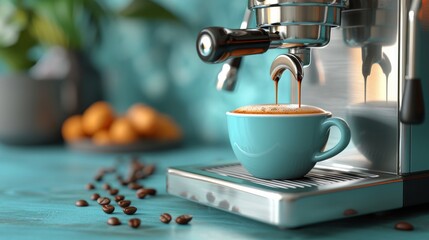 Pouring Coffee Into Cup - obrazy, fototapety, plakaty