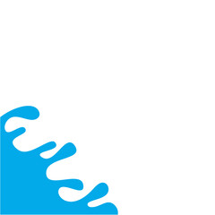 Splash Water Illustration In The Corner