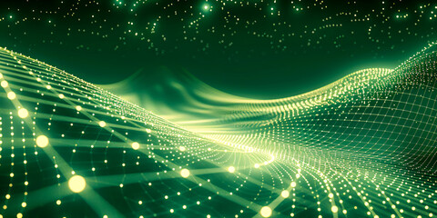 Abstract Futuristic Light Stream, Digital Wave Background, Technology and Innovation Concept