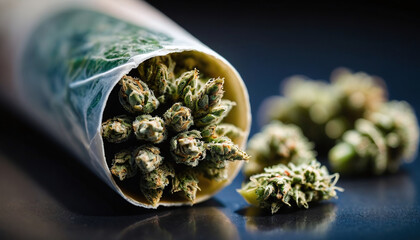 Closeup Of A Marijuana Joint