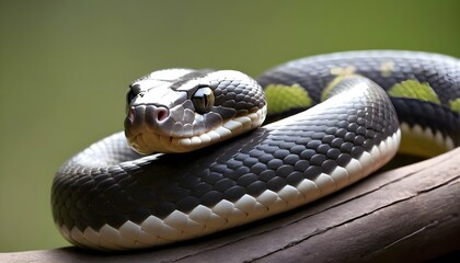 A Snake In A Peaceful Pose With Its Eyes Closed A