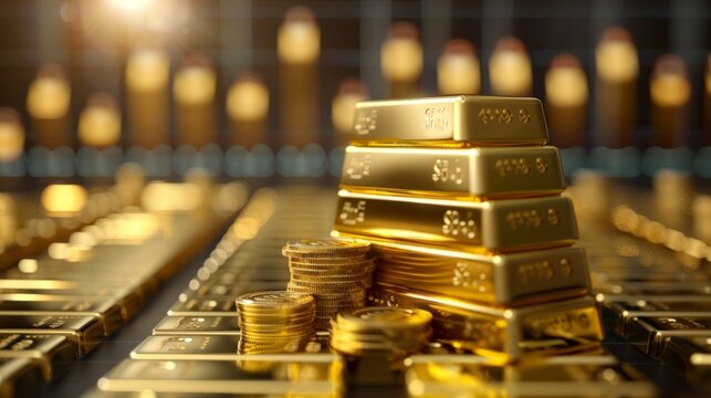 Gold market stock wealth business finance investment on money trade exchange