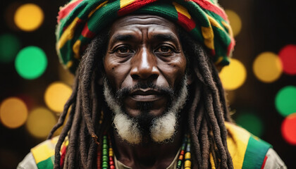 Poster Of High Rastafarian Man