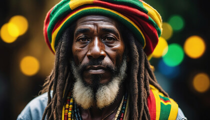 Poster Of High Rastafarian Man