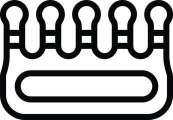Toe separator icon outline vector. Pedicure tool. Manicurist beauty supplies