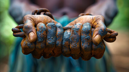 dramatic photo of knuckles and wrists wrapped in chains,generative ai - obrazy, fototapety, plakaty