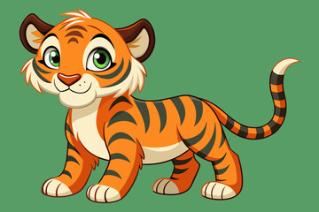 baby Tiger  vector art illustration