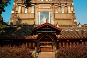 Scenic view of Longxing Temple in Pengzhou, Chengdu, Sichuan, China