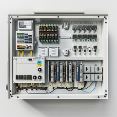 Electrical cabinet on a white background