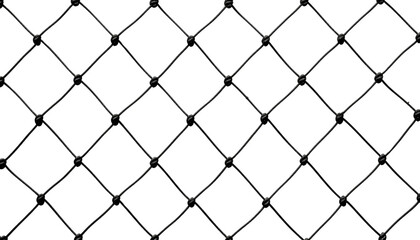 fence with wire isolated on transparent background cutout