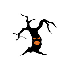 Hallowen Tree Illustration 