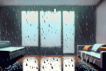 rain in the room