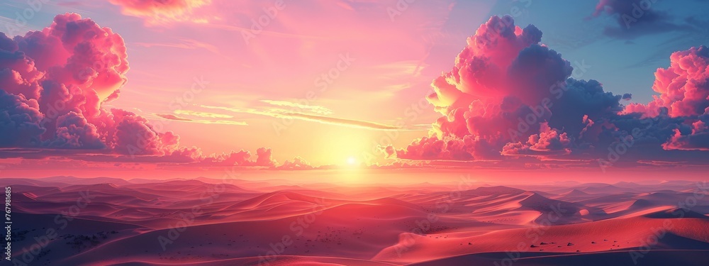 Poster a serene, digital oasis in a desert, safeguarded by iam technologies like encryption keys and login 