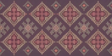 Cultural Tapestry, A Seamless Ethnic Border Pattern
