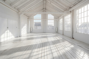 Spacious Empty Loft with Bright Natural Light - 767984851