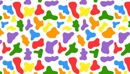 seamless pattern of colored spots, rainbow lgbt colors.